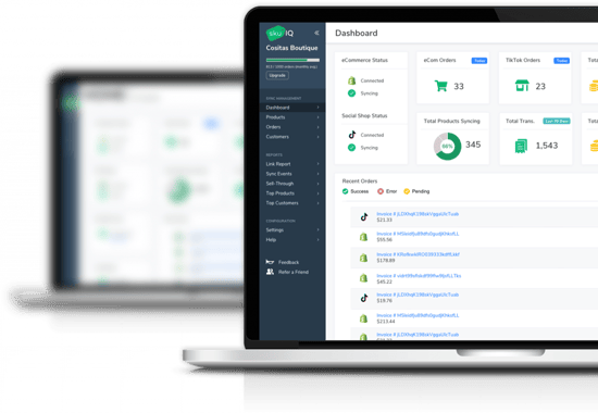 dashboard screenshot - tiktok+shopify dashboard screenshot - tiktok+shopify